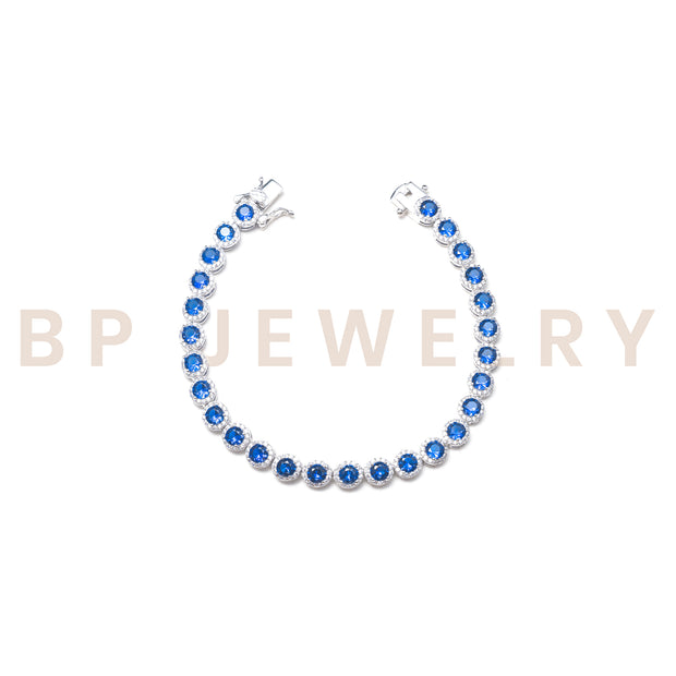 Princess Cut Sapphire Bracelet - BERNA PECI JEWELRY