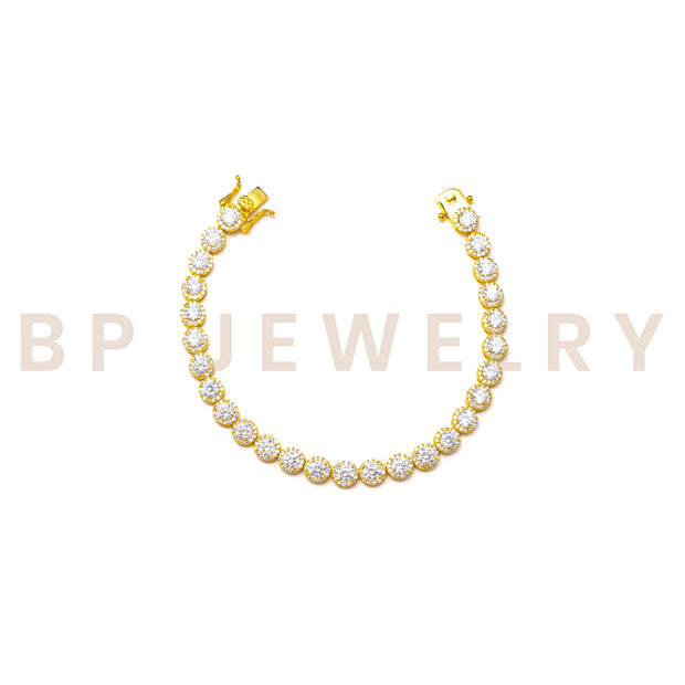 Princess Cut Gold Bracelet - BERNA PECI JEWELRY