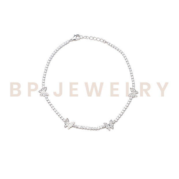 Butterfly Tennis Anklet - BERNA PECI JEWELRY