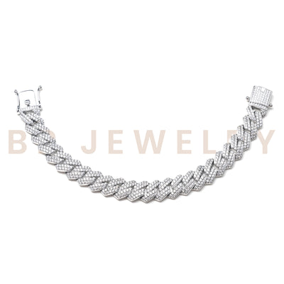 New Ultimate Silver Crystal Cuban Bracelet - BERNA PECI JEWELRY