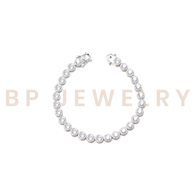 Princess Cut Silver Bracelet - BERNA PECI JEWELRY