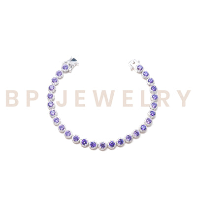 Princess Cut Purple Bracelet - BERNA PECI JEWELRY