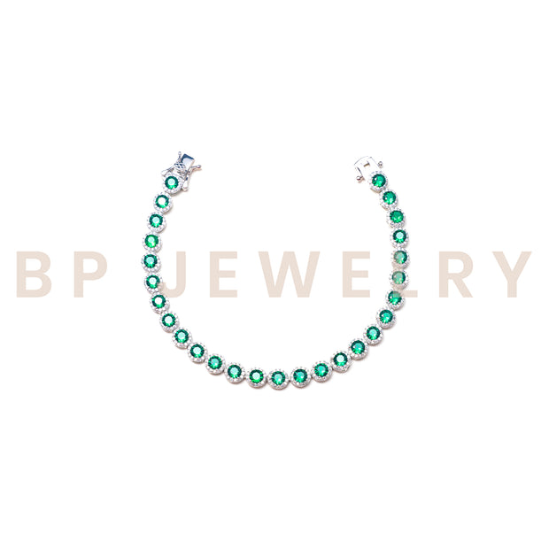 Princess Cut Emerald Bracelet - BERNA PECI JEWELRY
