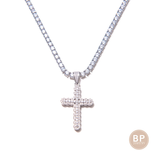 BP Cross Diamond Necklace Set - BERNA PECI JEWELRY