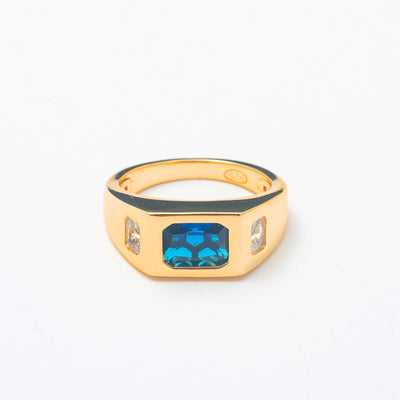 Solid Gold Navy Band - BERNA PECI JEWELRY