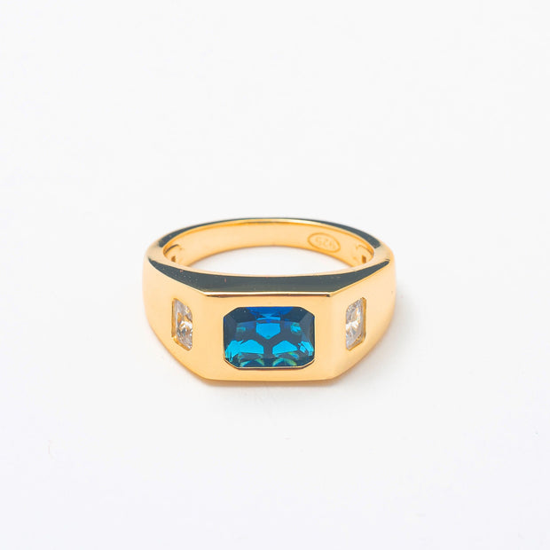 Solid Gold Navy Band - BERNA PECI JEWELRY