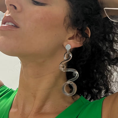 The Crystal Clear Zigzag Earrings - BERNA PECI JEWELRY