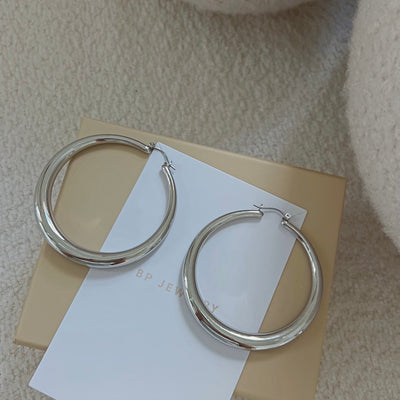 The Large New Chrome Hoops - BERNA PECI JEWELRY