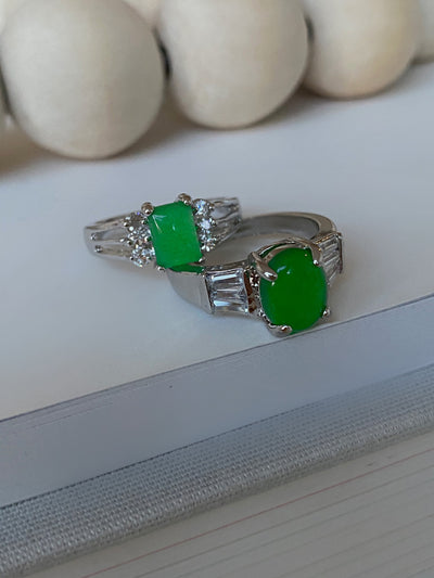 Mini Jade Stone Energy Rings - BERNA PECI JEWELRY