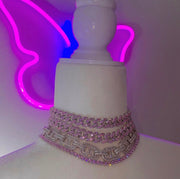 Barbie Pink Silver Cuban Link Choker - BERNA PECI JEWELRY