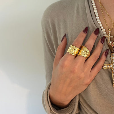 Dripping Gold Wrap Rings - BERNA PECI JEWELRY