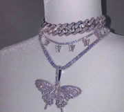 Silver Butterfly Choker - BERNA PECI JEWELRY