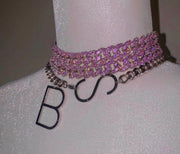 Barbie Pink Silver Cuban Link Choker - BERNA PECI JEWELRY