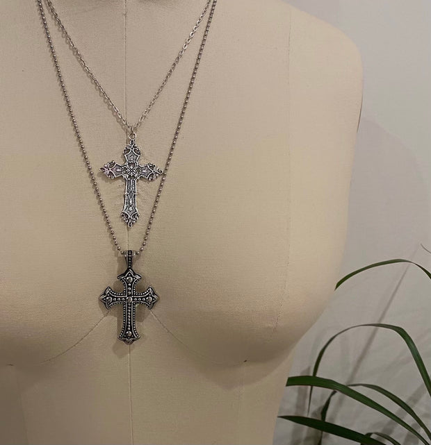 New Silver Top Cross - BERNA PECI JEWELRY