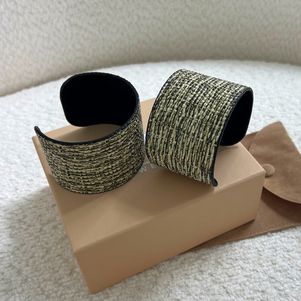 The Woven Black Cuff - BERNA PECI JEWELRY