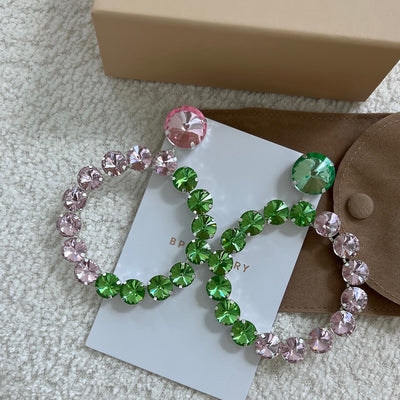 Pink Circular Mochi Crystal Earrings - BERNA PECI JEWELRY