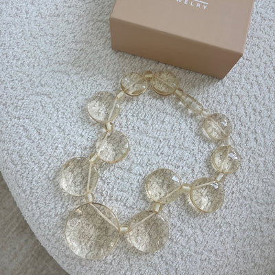 The Beige Clear Bubble Necklace - BERNA PECI JEWELRY