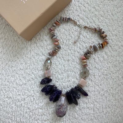 The Crystal Intuition Balance Purple Necklace - BERNA PECI JEWELRY