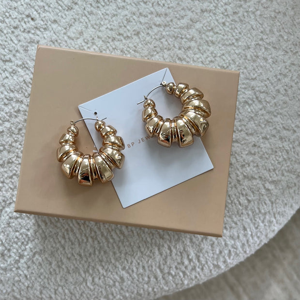 The Vintage Gold Hoops - BERNA PECI JEWELRY