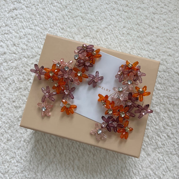Orange Blush Floral Earrings - BERNA PECI JEWELRY