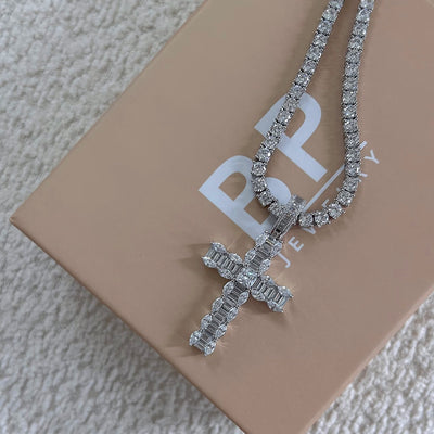 The All Around Princess Silver Cross Set - BERNA PECI JEWELRY