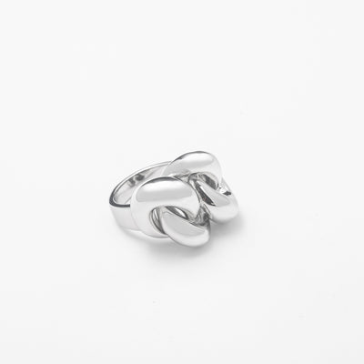 Large Solid Silver Knot Ring - BERNA PECI JEWELRY