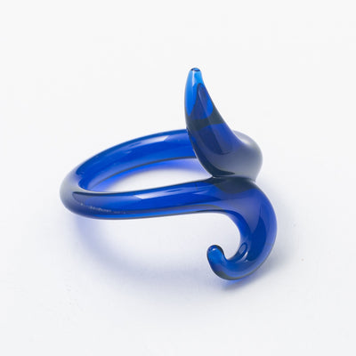 Navy Blue Swirl Cuff Ring - BERNA PECI JEWELRY