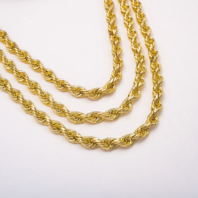 New Rope 10K Solid Gold Chain - BERNA PECI JEWELRY