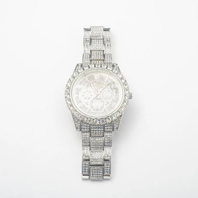 New Iced Out Silver Watch - BERNA PECI JEWELRY