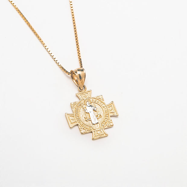 10K Solid Gold Faith Necklace - BERNA PECI JEWELRY