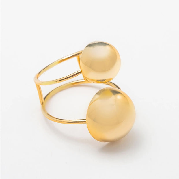 Gold Abstract Ball Ring - BERNA PECI JEWELRY