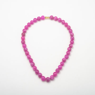 Pink Jade Stone Necklace - BERNA PECI JEWELRY