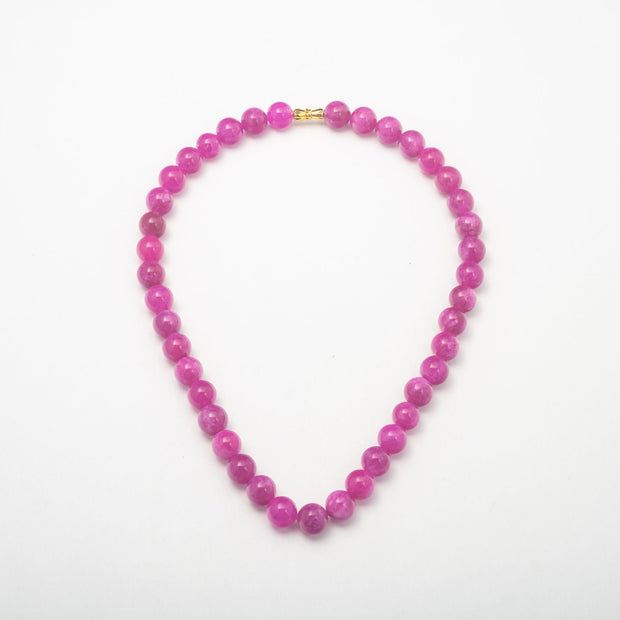 Pink Jade Stone Necklace - BERNA PECI JEWELRY