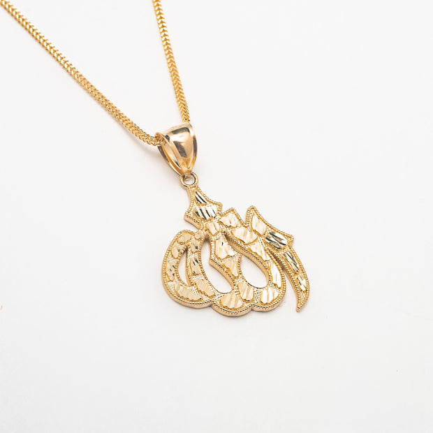 10K Solid Gold Allah Necklace - BERNA PECI JEWELRY
