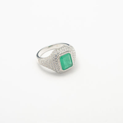 Emerald Center Stone Ring - BERNA PECI JEWELRY