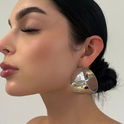 The Solid Large Hoops Earrings - BERNA PECI JEWELRY