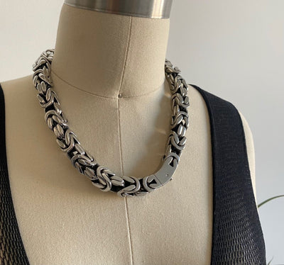 Thick Essential Silver Necklace - BERNA PECI JEWELRY