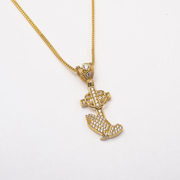 New Prayers 10K Solid Gold Necklace - BERNA PECI JEWELRY
