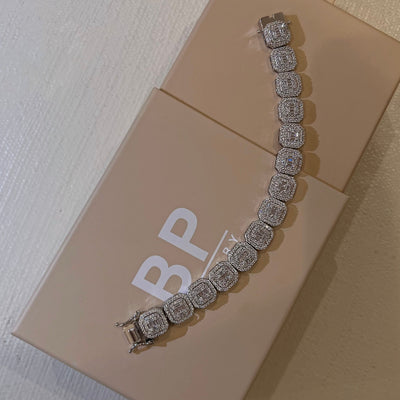The Silver Baguette Square Bracelet - BERNA PECI JEWELRY