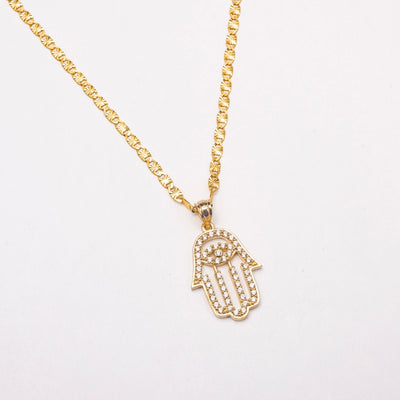 New Hamsa 10K Solid Gold Necklace - BERNA PECI JEWELRY