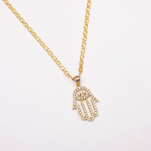 New Hamsa 10K Solid Gold Necklace - BERNA PECI JEWELRY