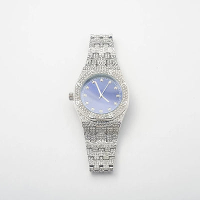 Blue Face Iced Out Watch - BERNA PECI JEWELRY