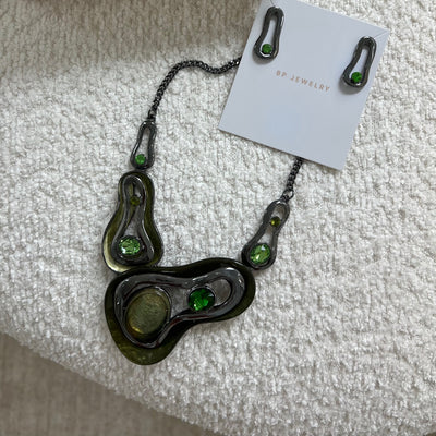 Green Lava Necklace - BERNA PECI JEWELRY