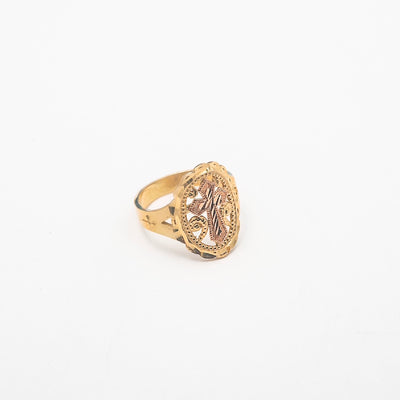 Cross Protection 10K Solid Gold Ring - BERNA PECI JEWELRY