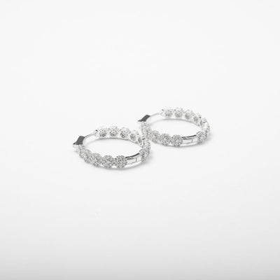 Crystal Cluster Hoops - BERNA PECI JEWELRY