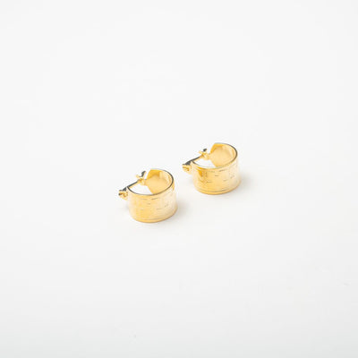 Full Gold Cuff Mini Hoops - BERNA PECI JEWELRY