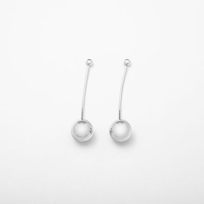 Chrome Abstract Ball Earrings - BERNA PECI JEWELRY