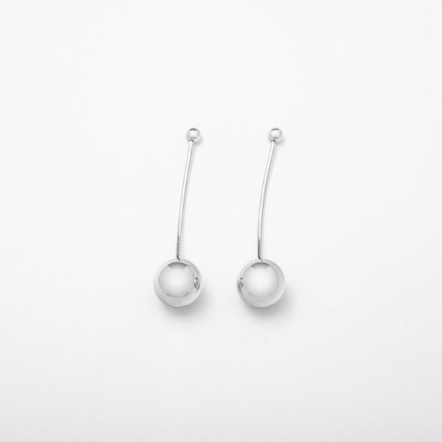 Chrome Abstract Ball Earrings - BERNA PECI JEWELRY