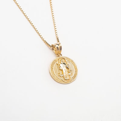 10K Solid Gold Pendant Necklace - BERNA PECI JEWELRY