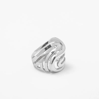 Silver Icy Swirl Ring - BERNA PECI JEWELRY